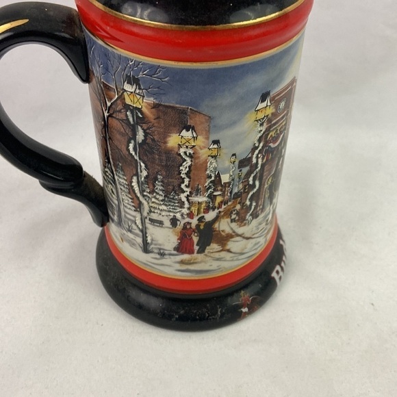 Vtg Budweiser Christmas Susan Sampson Beer Stein - Picture 6 of 8